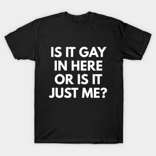 Is It Gay In Here Or Is It Just Me? T-Shirt